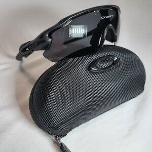 Men's Oakley Radar EV Path Polarized Sunglasses Black White logo front NWOT